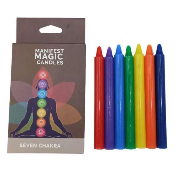 Velas del Manifiesto de los Siete Chakras (paquete de 7) - Imagen 3
