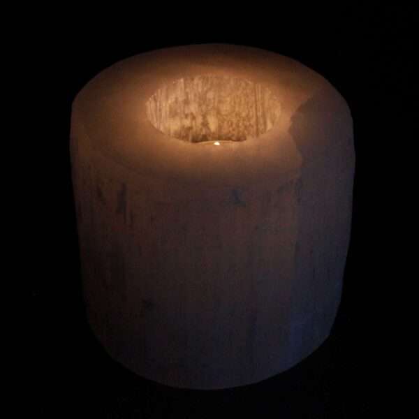 Candelabro Selenita cilindro- 8 cm - Imagen 3