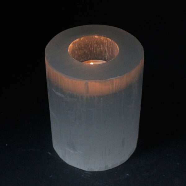 Candelabro Selenita cilindro- 10 cm - Imagen 2