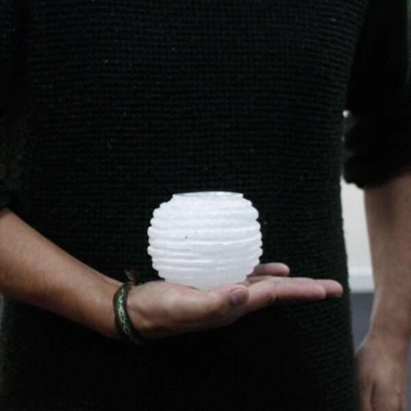 Candelero Selenite Bola de Nieve- 8 cm - Imagen 3