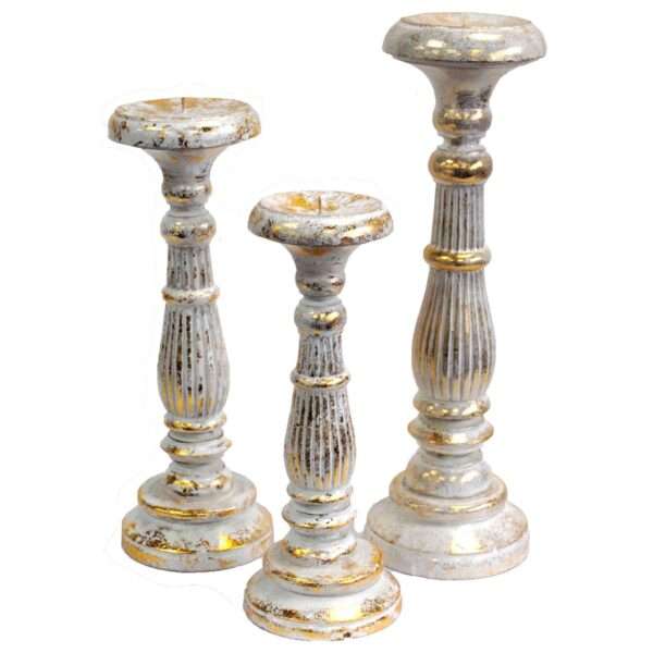 Candelabro Pequeño - Oro Blanco - Imagen 2