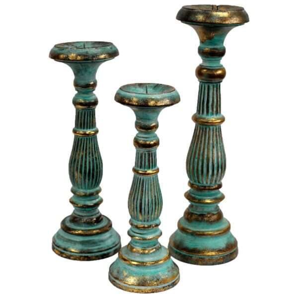 Candelabro Pequeño - Turquois Gold - Imagen 2