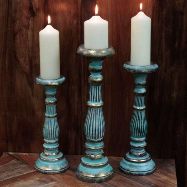 Candelabro Pequeño - Turquois Gold - Imagen 3